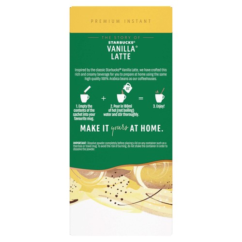 Starbucks Latte Vanilla Sachets thumbnail 5
