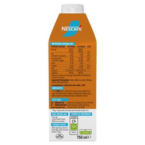 Nescafe Iced Coffee Caramel Flavour Latte thumbnail 8