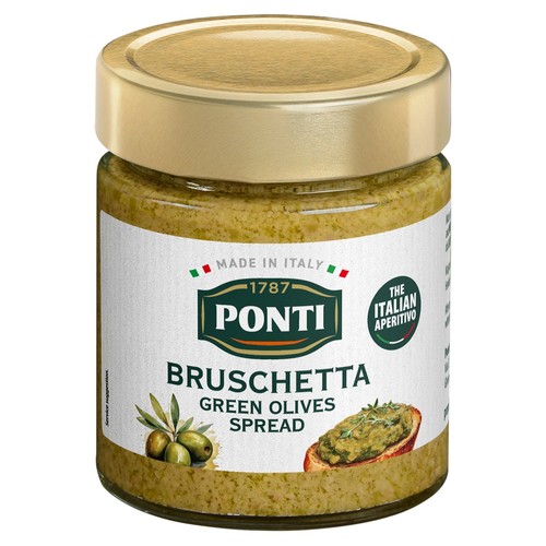 Ponti Bruschetta Green Olives Tapenade