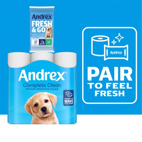 Andrex Fresh and Go Flushable Hygiene Wipes Travel Pack thumbnail 3