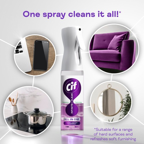 Cif Infinite Clean Lavender & Eucalyptus All in One Cleaning Spray thumbnail 2