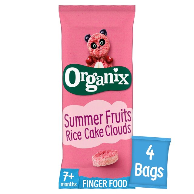 Organix Summer Fruits Rice Cake Clouds Baby Snacks Multipack 7 months+