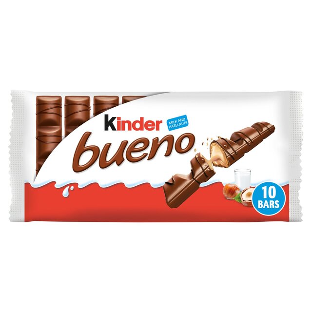 Kinder Bueno Milk Chocolate & Hazelnut Bars Multipack, 5 x 43g