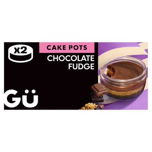 Gu Chocolate Fudge Cake Pot Dessert 2x68g
