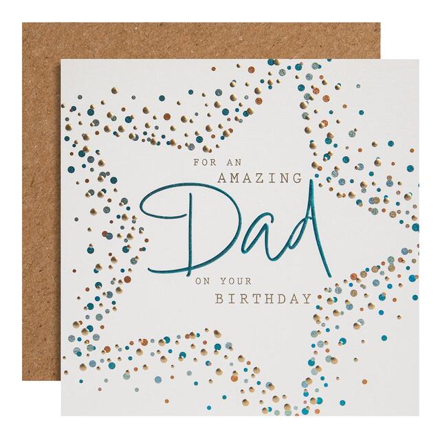 M&S Dad Star Foiled Birthday Card