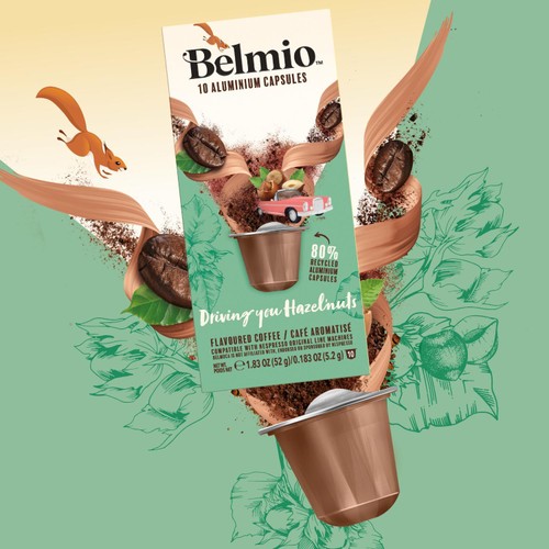 Belmio Driving you Hazelnuts Nespresso compatible Aluminium CoffeePods thumbnail 4
