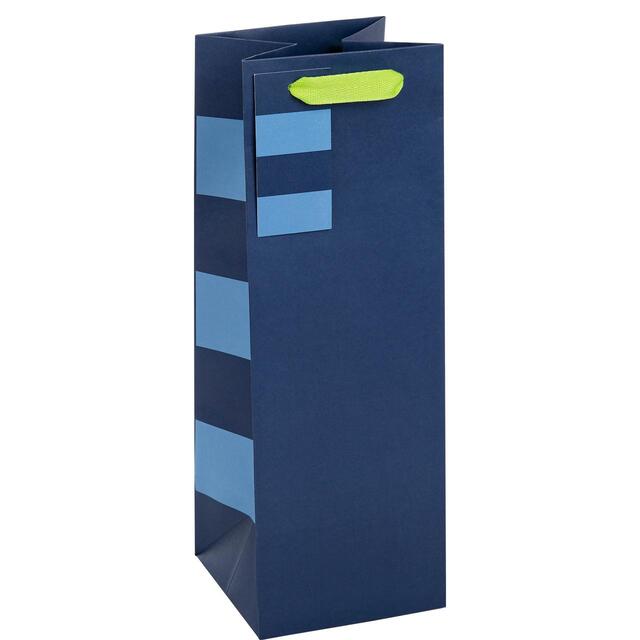 M&S Blue Stripe Bottle Bag