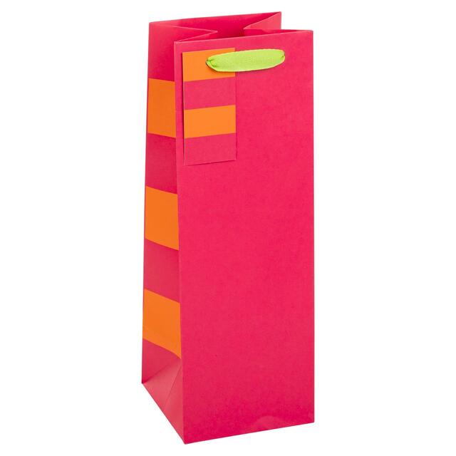 M&S Pink Stripe Bottle Bag