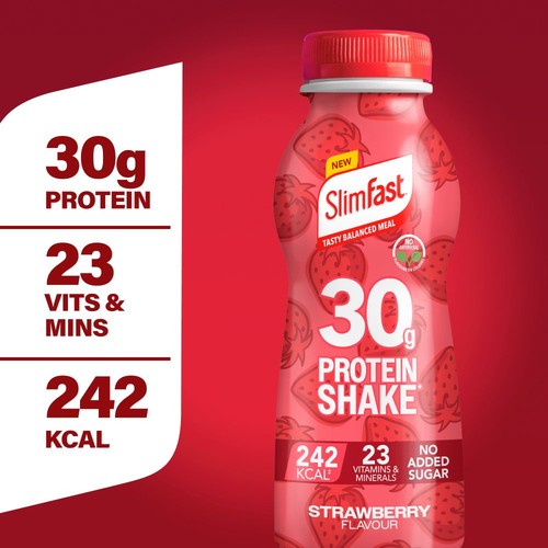 Slimfast Strawberry Protein Shake Multipack thumbnail 2