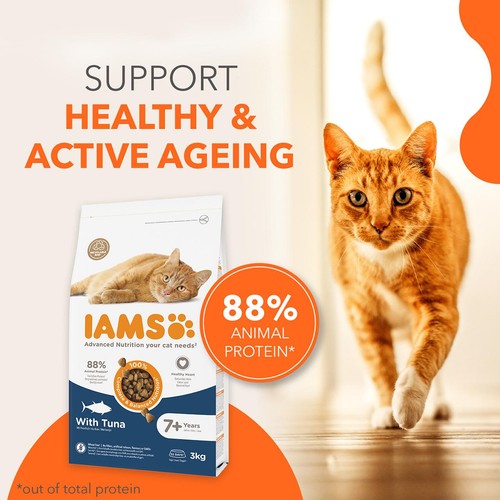 IAMS 7+ Senior Dry Cat Food Tuna thumbnail 3