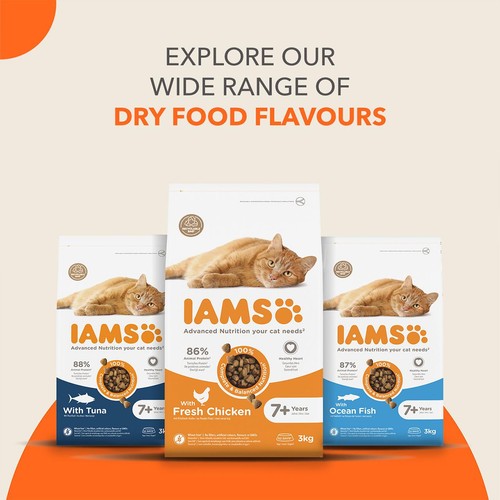 IAMS 7+ Senior Dry Cat Food Tuna thumbnail 7