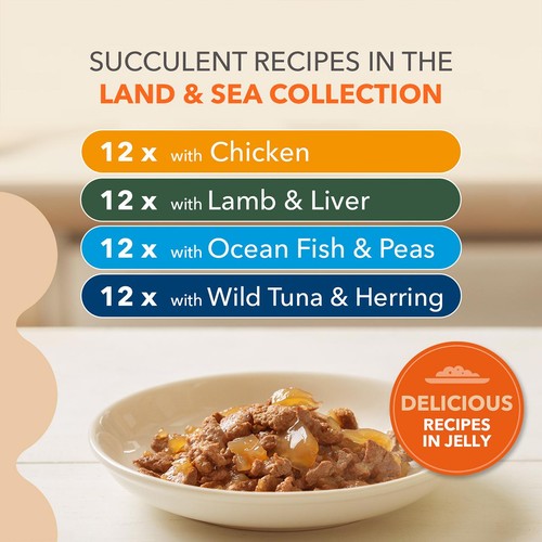 IAMS Senior Wet Cat Food Meat & Fish Variety Mix in Jelly thumbnail 7