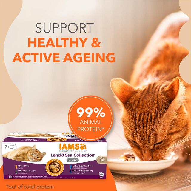 IAMS Senior Wet Cat Food Meat & Fish Variety Mix in Jelly thumbnail 5