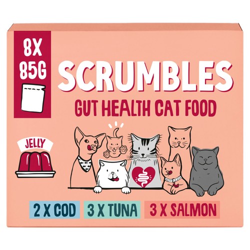 Scrumbles Grain Free Wet Cat Jelly Pouch Fish Selection thumbnail 2