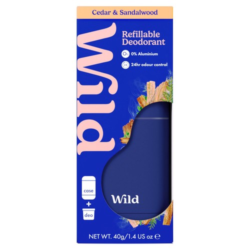 Wild Navy Blue Case and Cedar & Sandalwood Deodorant