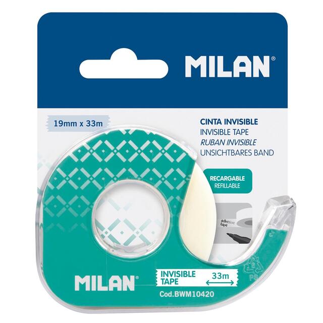 MILAN Blister dispenser invisible matte adhesive tape 19 mm x 33 m