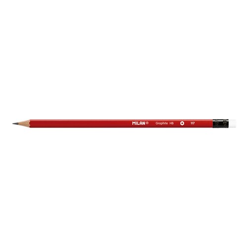 MILAN Box 12 HB hexagonal graphite pencils with eraser thumbnail 3