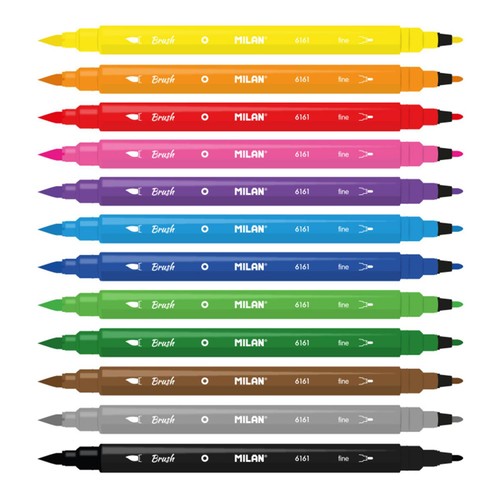 MILAN Metal Box 12 dual tip fibrepens thumbnail 2