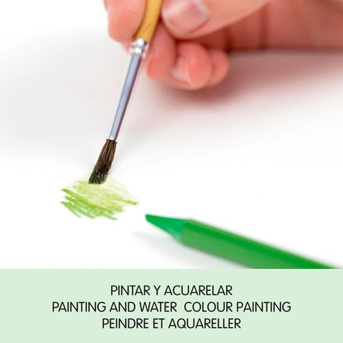 MILAN Metal box 12 woodless watersoluble colour pencils + brush thumbnail 5