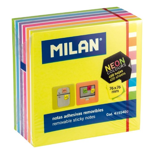 MILAN Pad 400 coloured adhesive notes 76 x 76 mm