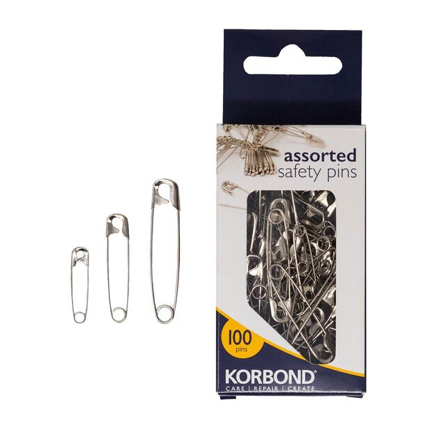 Korbond 100 Pack Assorted Safety Pins thumbnail 4