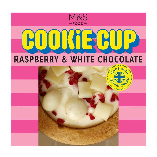 M&S Raspberry & White Chocolate Cookie Cup Serves 1