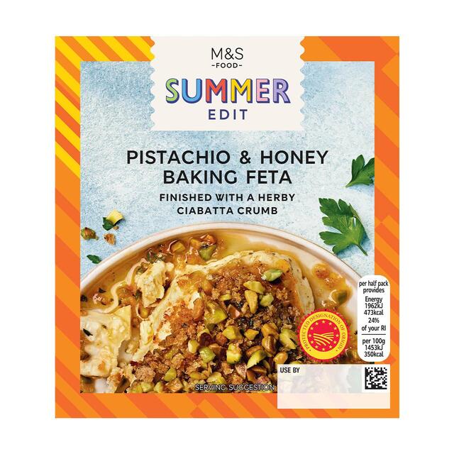 M&S Pistachio & Honey Baking Feta Serves 2 thumbnail 2
