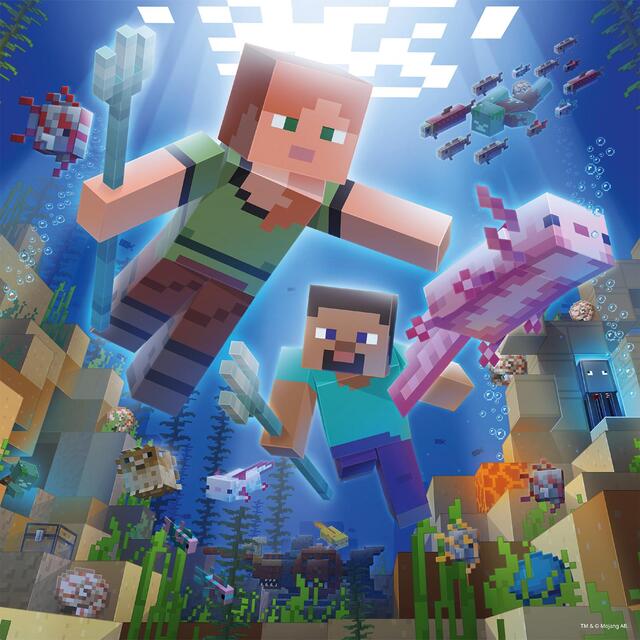 Ravensburger Minecraft Biomes 3x 49 piece Jigsaw Puzzles thumbnail 3