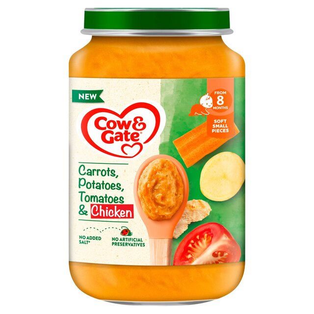 Cow & Gate Carrot Chicken Tomato & Potato Baby Food Meal Jar 8+ Months