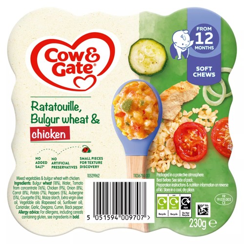 Cow & Gate Ratatouille Bulgur Wheat & Chicken Baby Food Meal thumbnail 2