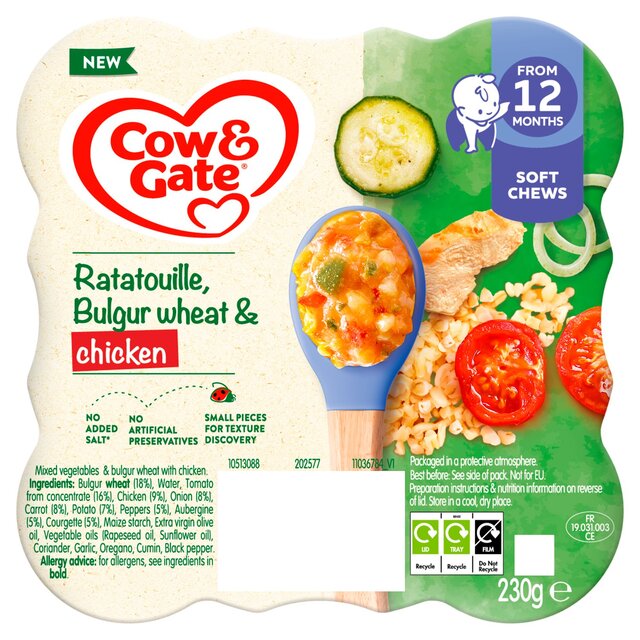 Cow & Gate Ratatouille Bulgur Wheat & Chicken Baby Food Meal