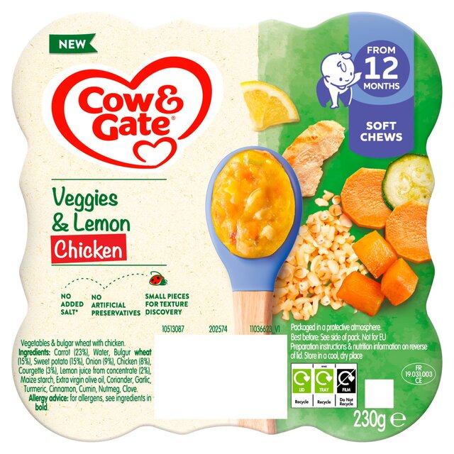 Cow & Gate Lemon Chicken & Vegetables Baby Food Meal 12+ Months