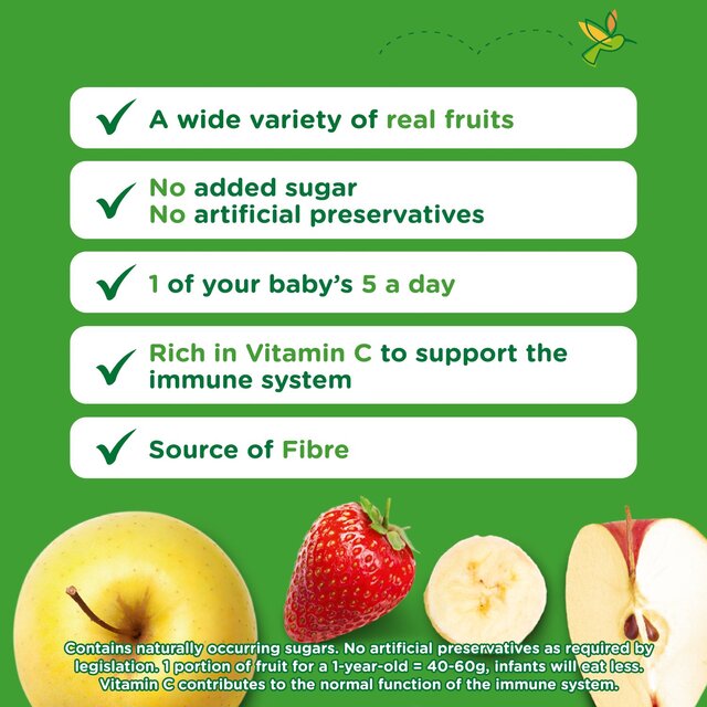 Cow & Gate Apple Strawberry & Banana Baby Food Fruit Pot 6+ Months thumbnail 3