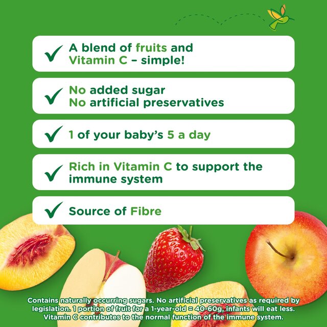 Cow & Gate Apple Peach & Strawberry Baby Food Fruit Pot 6+ Months thumbnail 2