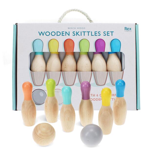 Rex London - Wooden Skittles Set thumbnail 2