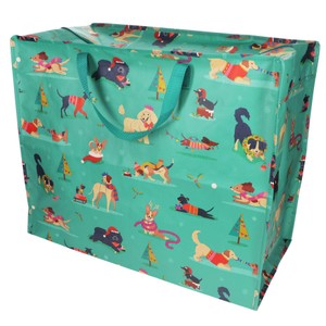 Rex London Jumbo Storage Bag - Christmas Dogs