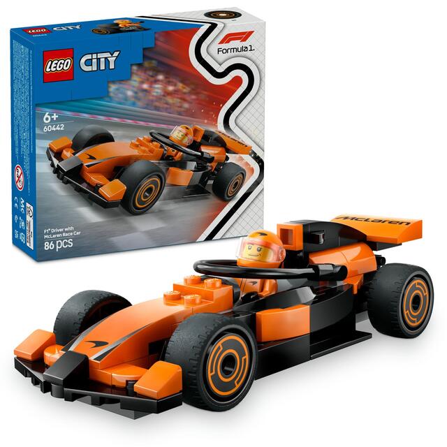 LEGO City Formula F1 Driver with McLaren Race Car 60442 6+ thumbnail 3