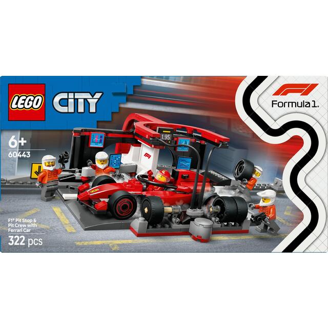 LEGO City Formula F1 Pit Stop & Pit Crew with Ferrari Car 60443 6+ thumbnail 2