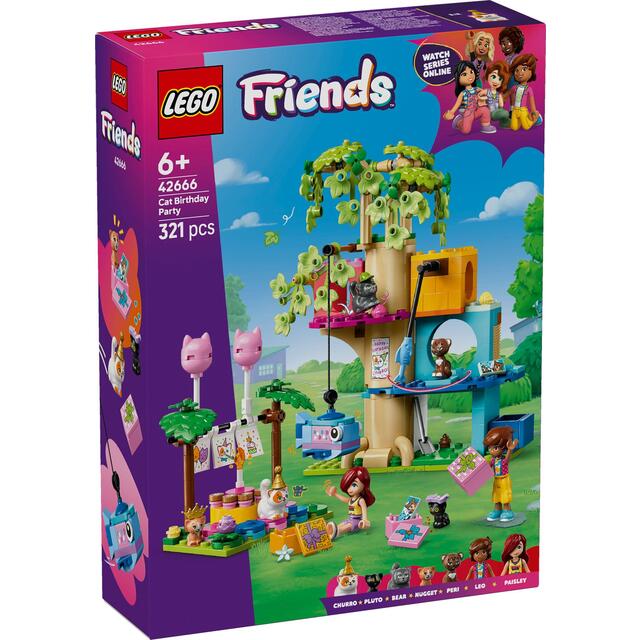 LEGO Friends Cat Birthday Party & Tree House 42666 6+