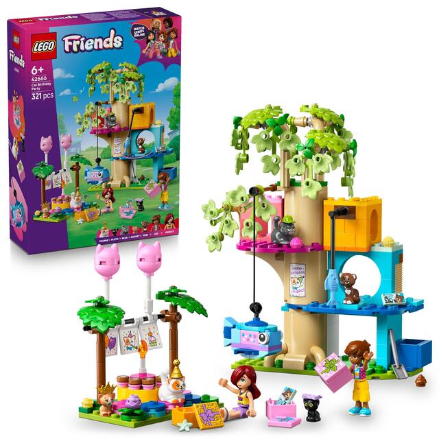 LEGO Friends Cat Birthday Party & Tree House 42666 6+ thumbnail 4