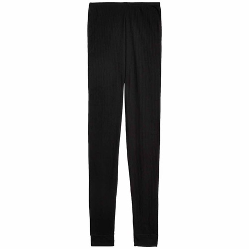 M&S Womens Thermal Pointelle Leggings, size 14, Black Mix
