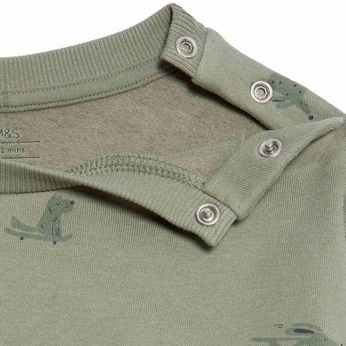 M&S Khaki Leggings Outfit, 0-3 Months, Khaki thumbnail 3