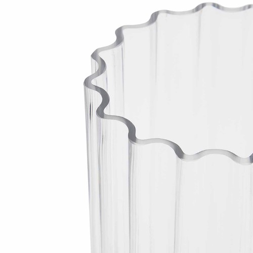 M&S Ridged Glass Cylinder Vase, One Size, Clear thumbnail 3