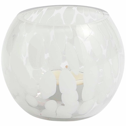 M&S Confetti Glass Tealight Holder, One Size, White thumbnail 4