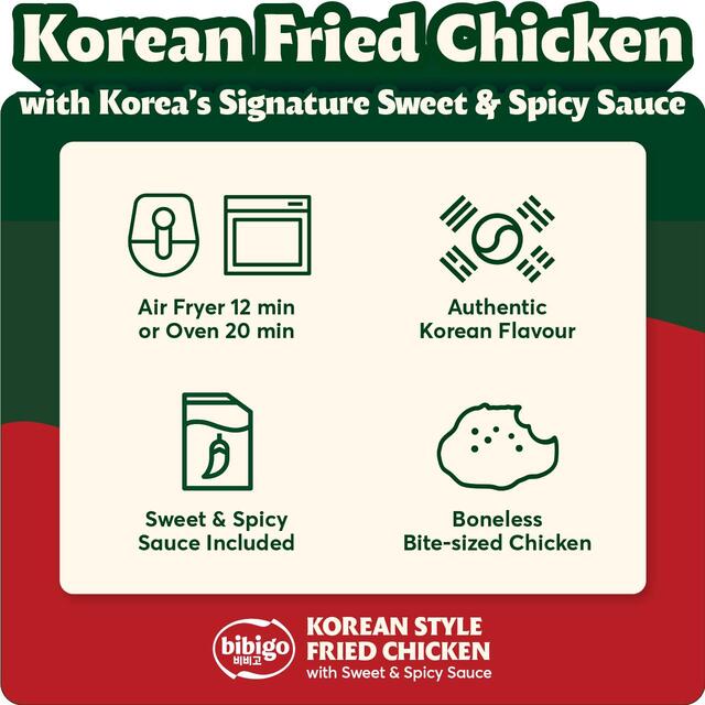 bibigo Korean Style Fried Chicken with Sweet & Spicy sauce thumbnail 3