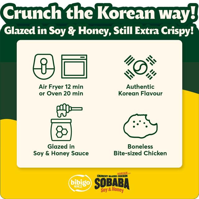 bibigo Korean Style Crunchy Glazed Chicken (SOBABA Soy & Honey) thumbnail 3