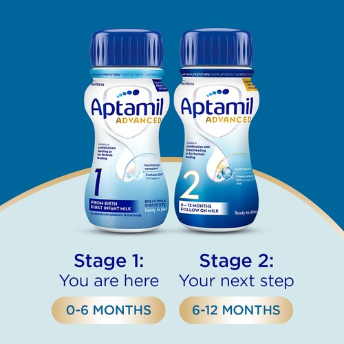 Aptamil Advanced First Infant Baby Milk Formula Liquid from Birth thumbnail 2