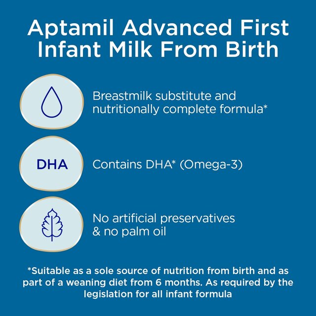 Aptamil Advanced First Infant Baby Milk Formula Liquid from Birth thumbnail 3