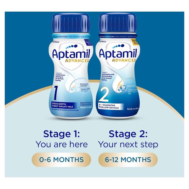 Aptamil Advanced 1 First Infant Baby Milk Formula Liquid from Birth thumbnail 3