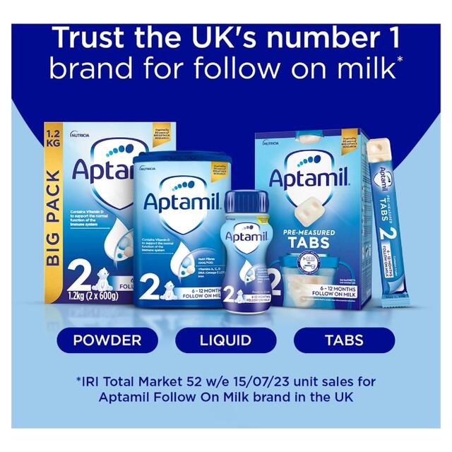 Aptamil 2 Follow On Baby Milk Formula Liquid Ready to Feed 6-12 Months thumbnail 4